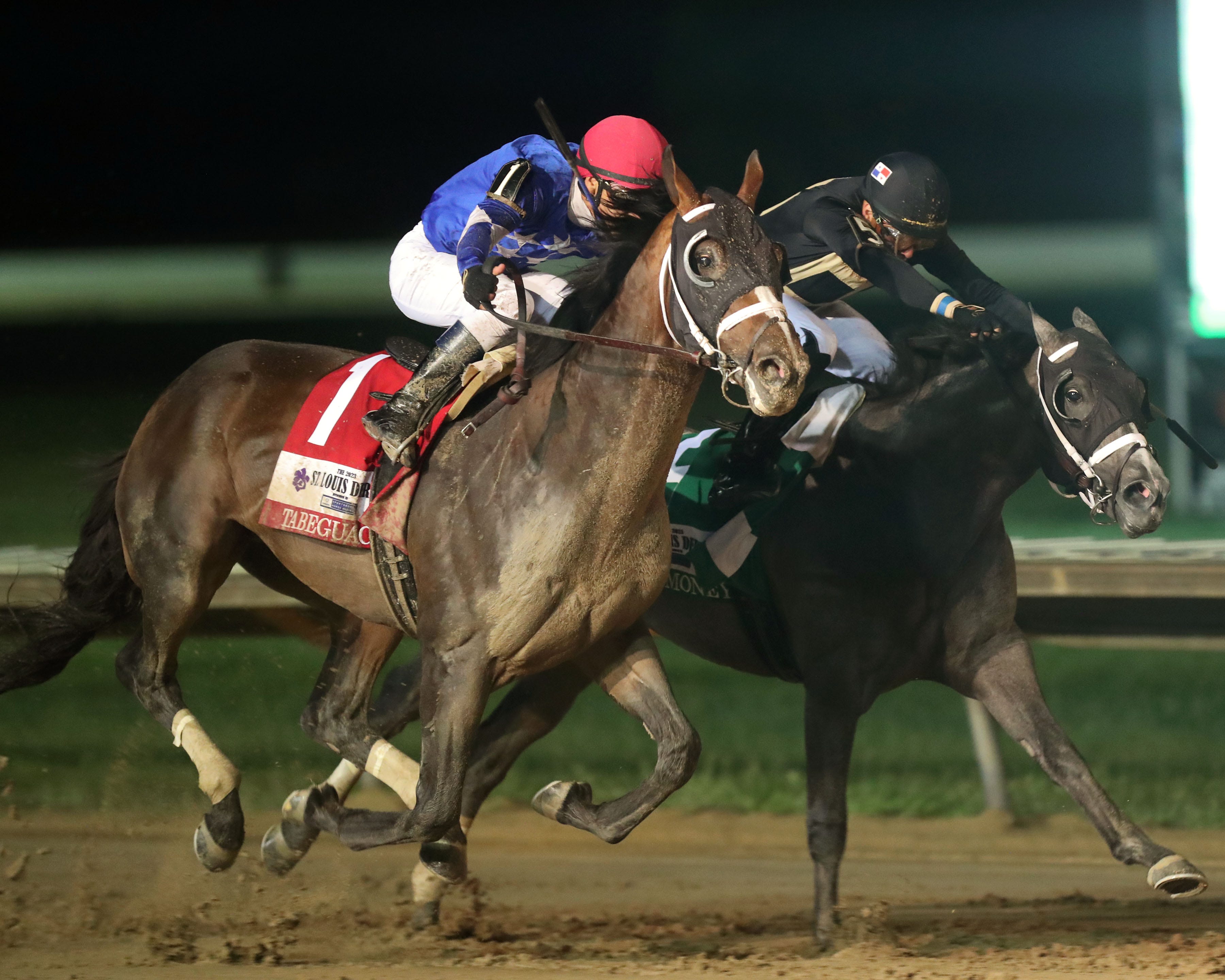 Tabeguache runs down Slip Mahoney in St. Louis Derby